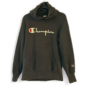 Authentic Champion Men's Charcoal Grey Hoodie Large